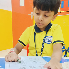 Student learning to write